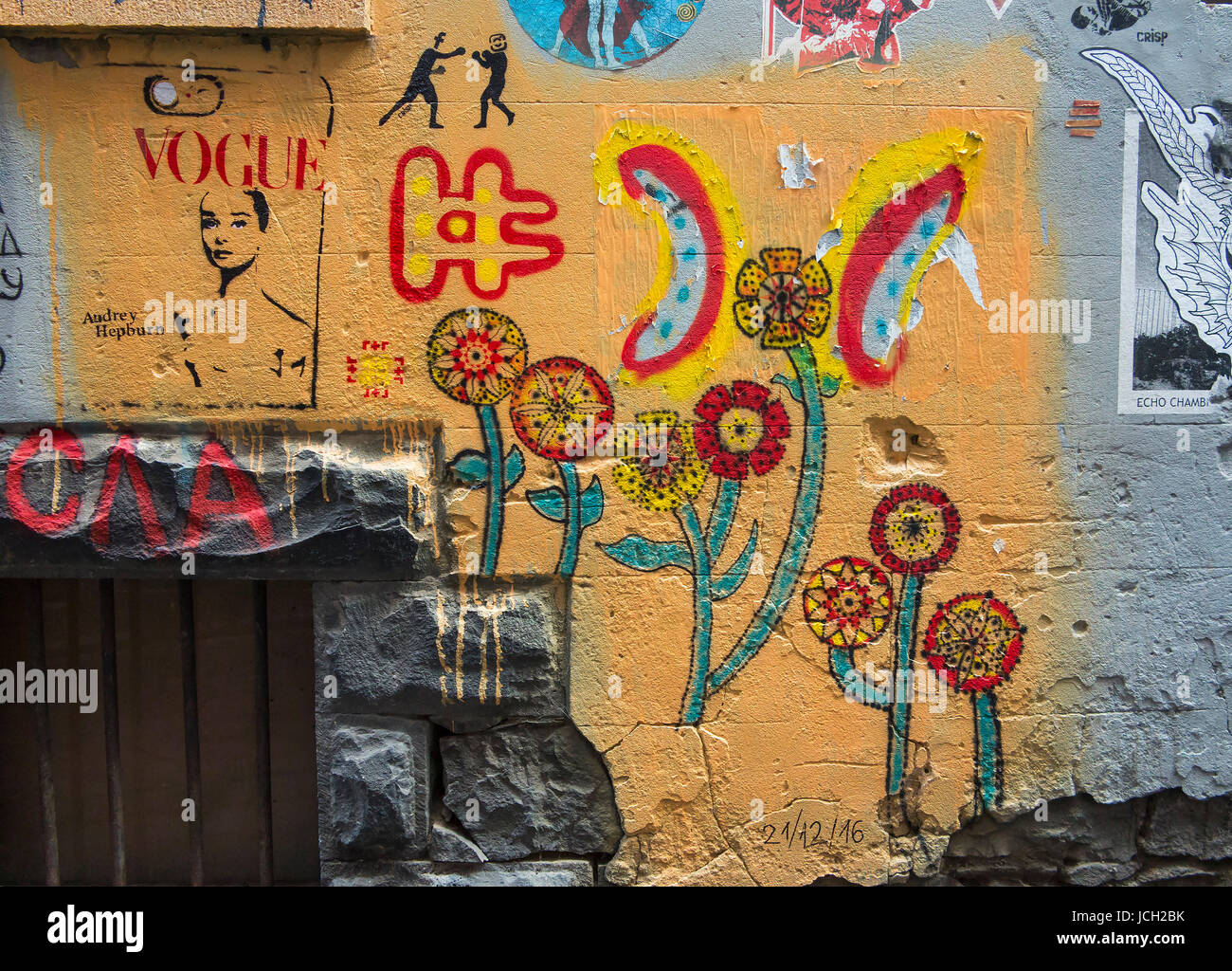 Street art by unidentified artist. Melbourne's graffiti management plan