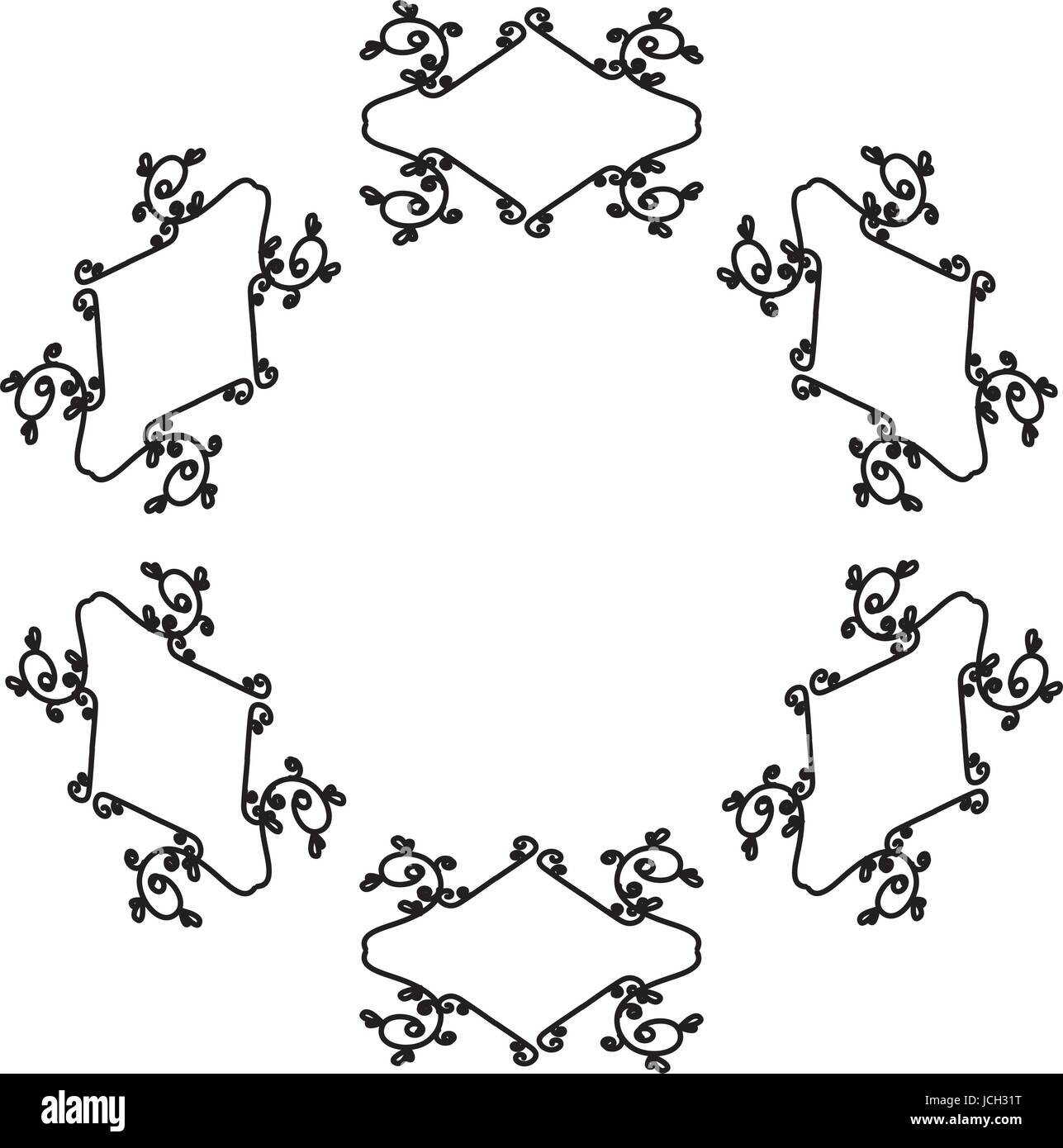 Elegant Victorian style frame Stock Vector