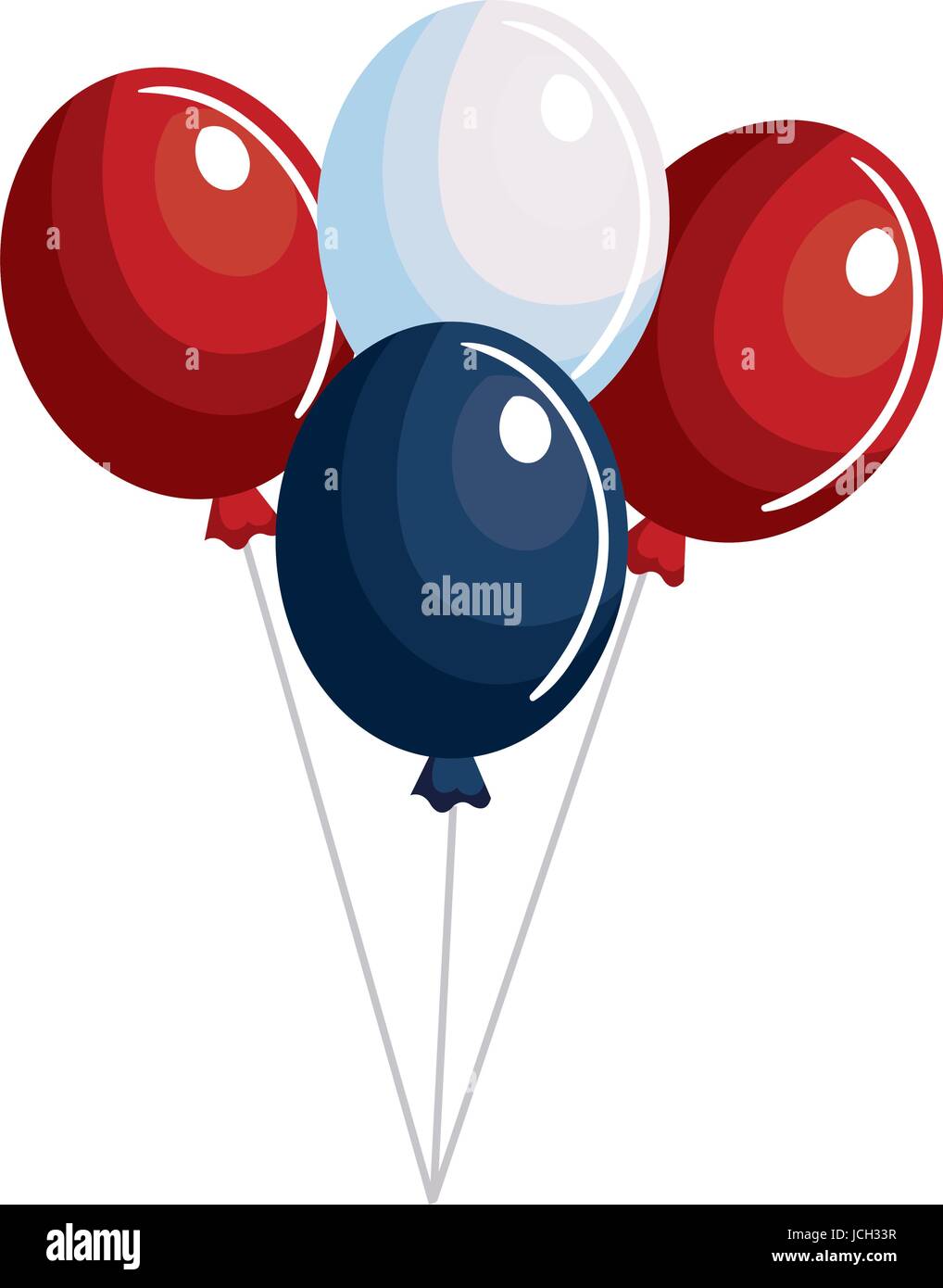 balloons air party independence day Stock Vector