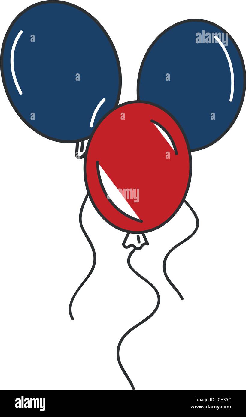 balloons air party independence day Stock Vector Image & Art - Alamy