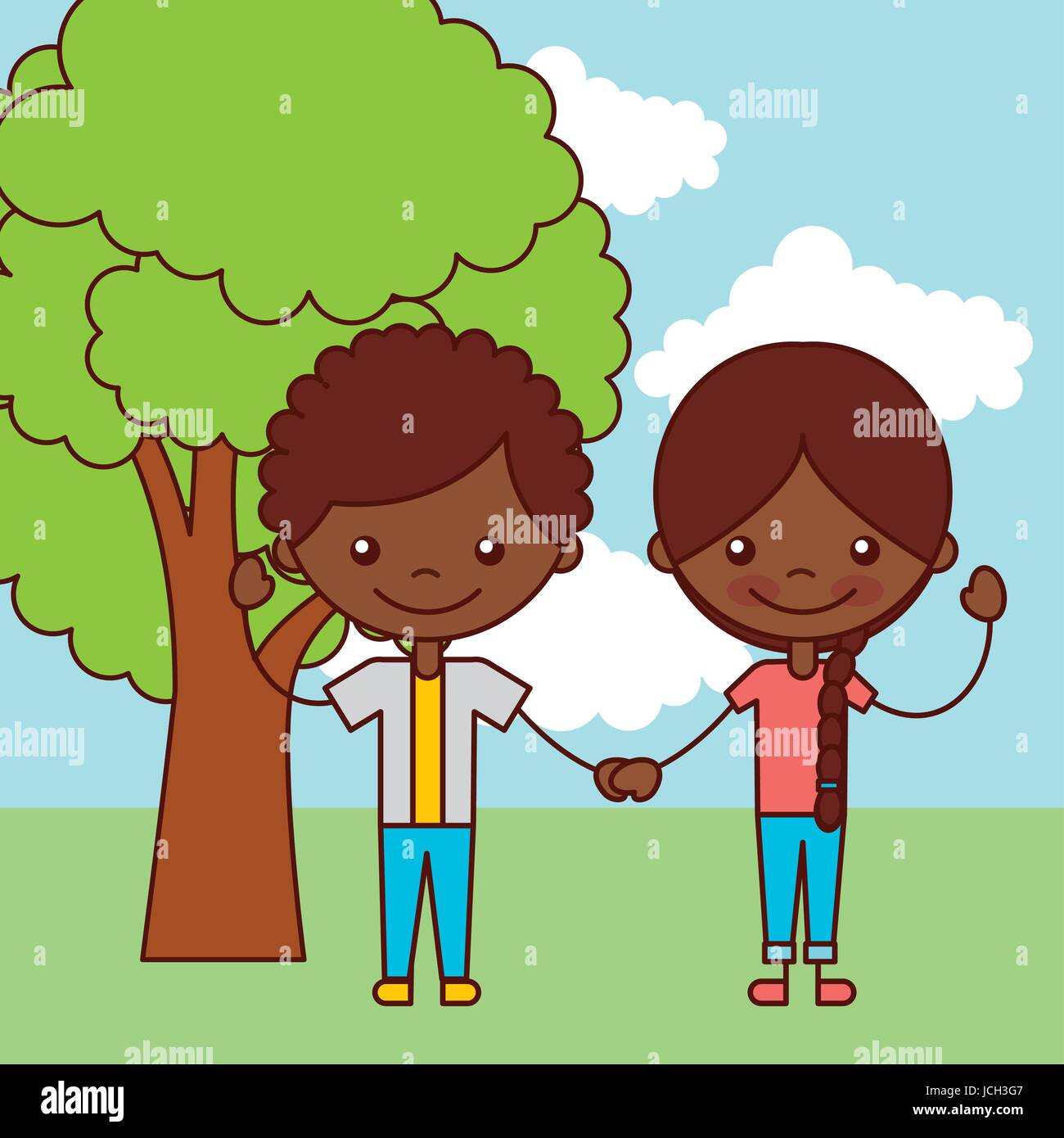 kids happy illustration Stock Vector Image & Art - Alamy