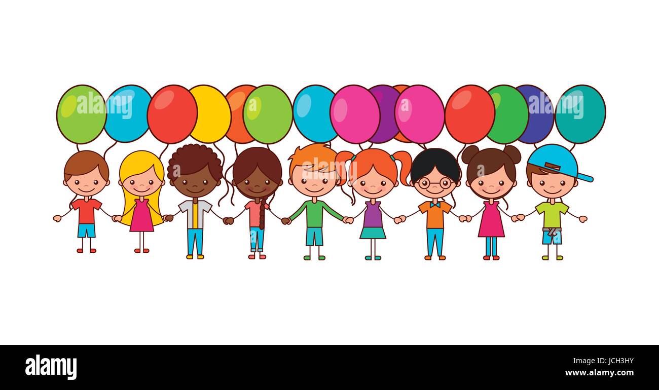 kids happy illustration Stock Vector Image & Art - Alamy
