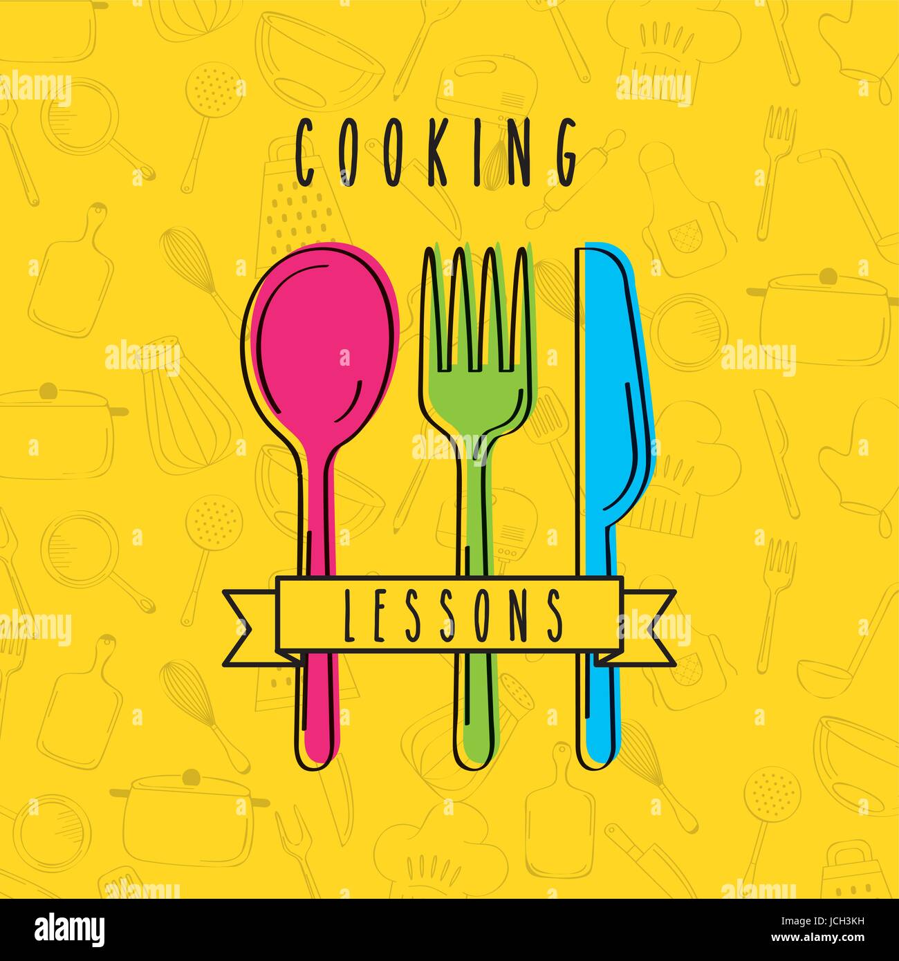 cooking lessons flat Stock Vector Image & Art - Alamy