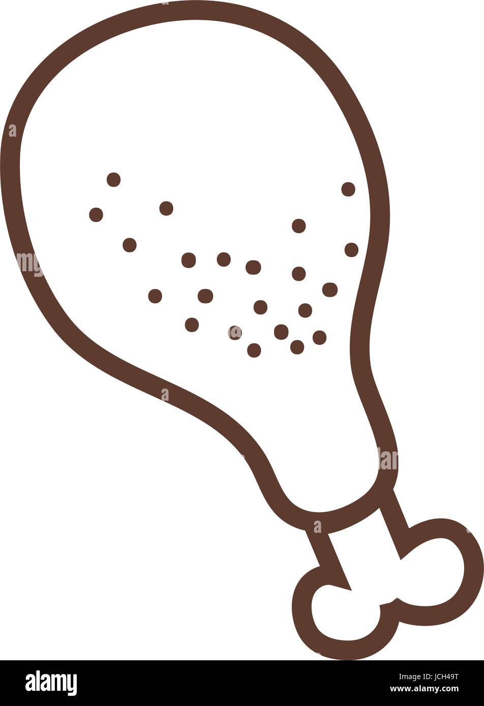 chicken thigh isolated icon Stock Vector Image & Art Alamy