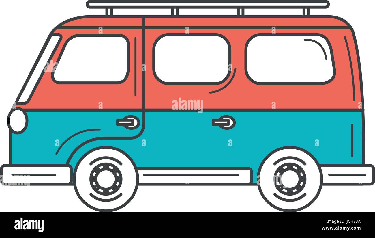 van turism isolated icon Stock Vector