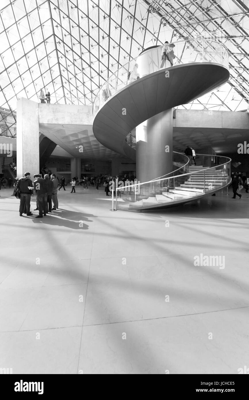 Inside the Louvre Museum in Paris, France. Stock Photo