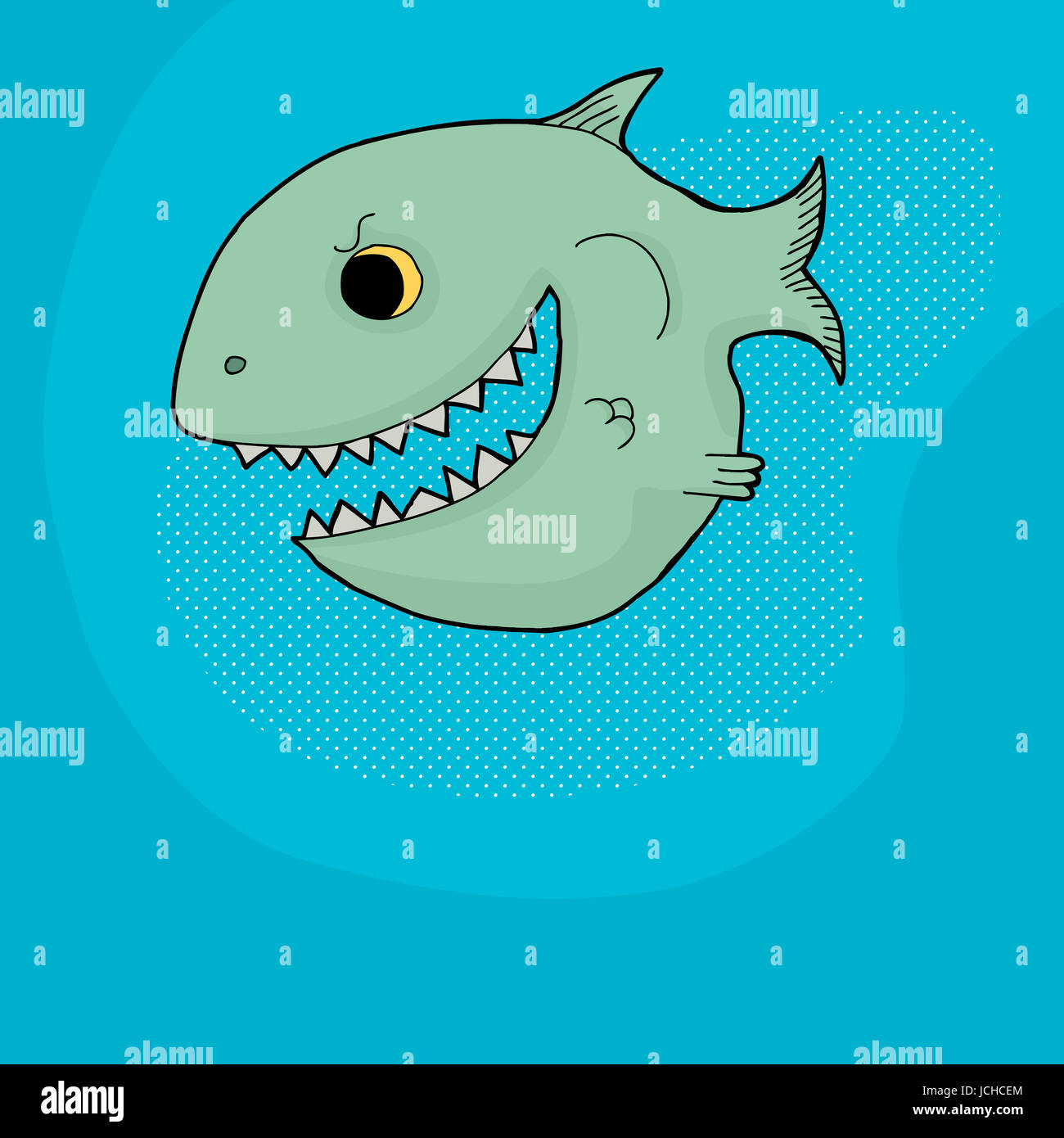 Happy grinning cartoon fish with big mouth and teeth Stock Photo - Alamy Happy grinning cartoon fish with big mouth and teeth Stock Photo - Alamy