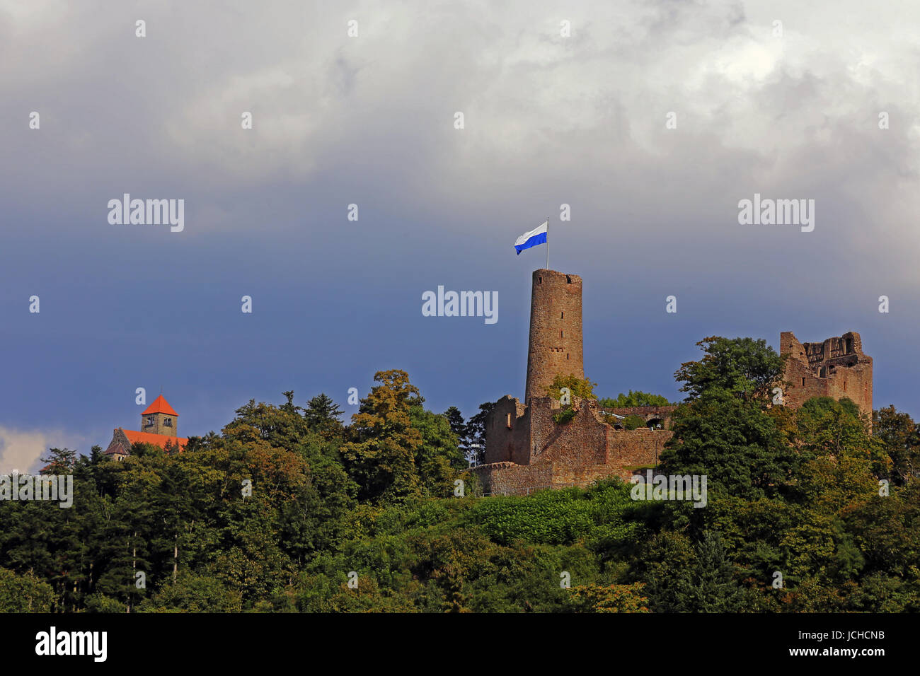 the windeck castle and wachenburg about weinheim Stock Photo