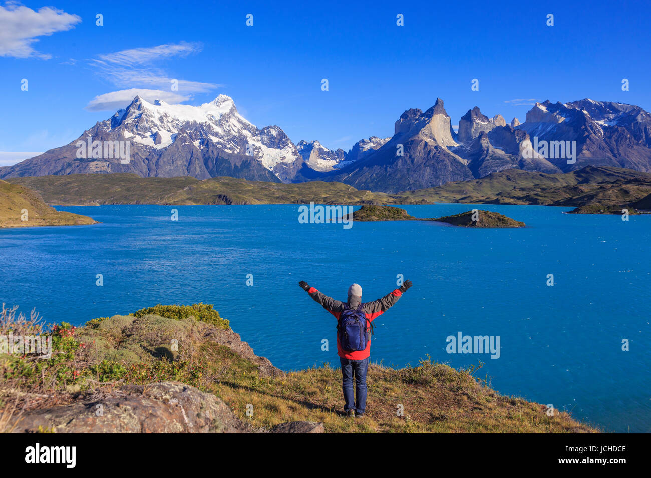 Nationalpark Torres del Paine ( Parque Nacional Torres del Paine) ist einer der bekanntesten Nationalparks in Patagonien, Chile Stock Photo