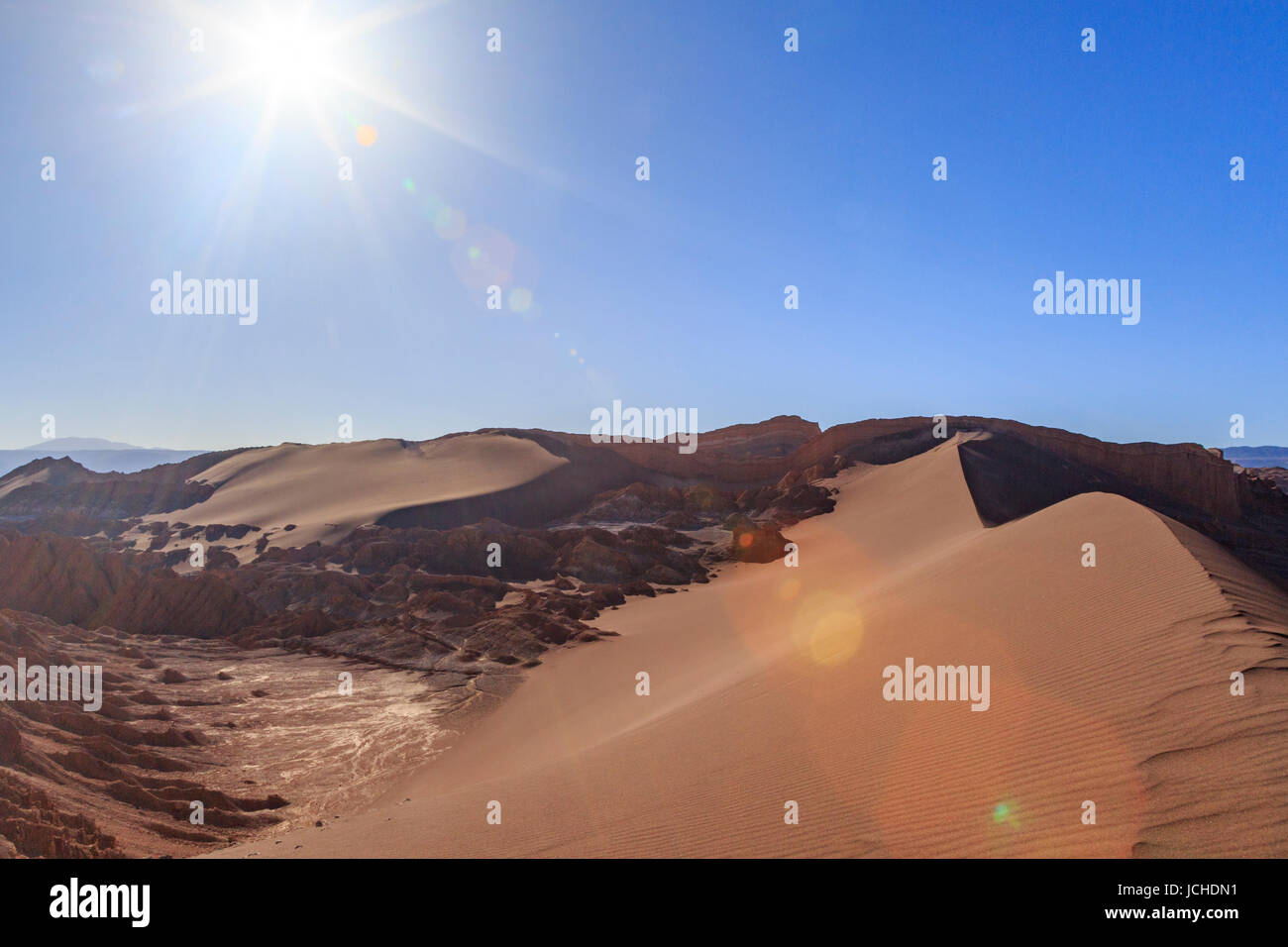 Die große Sanddüne,  Valle de la Luna, Tal des Mondes, Atacamawüste, Chile Stock Photo