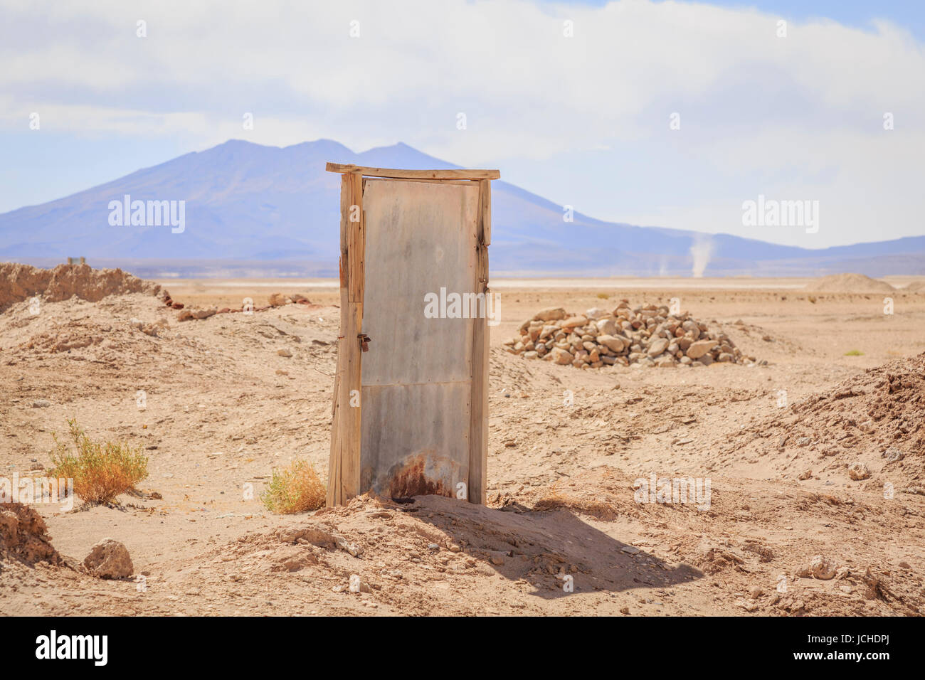 Julaca ist eine Ortschaft im Departamento Potosí im Hochland, Altiplano des südamerikanischen Anden-Staates Bolivien. Julaca ist Bahnstation und Stock Photo