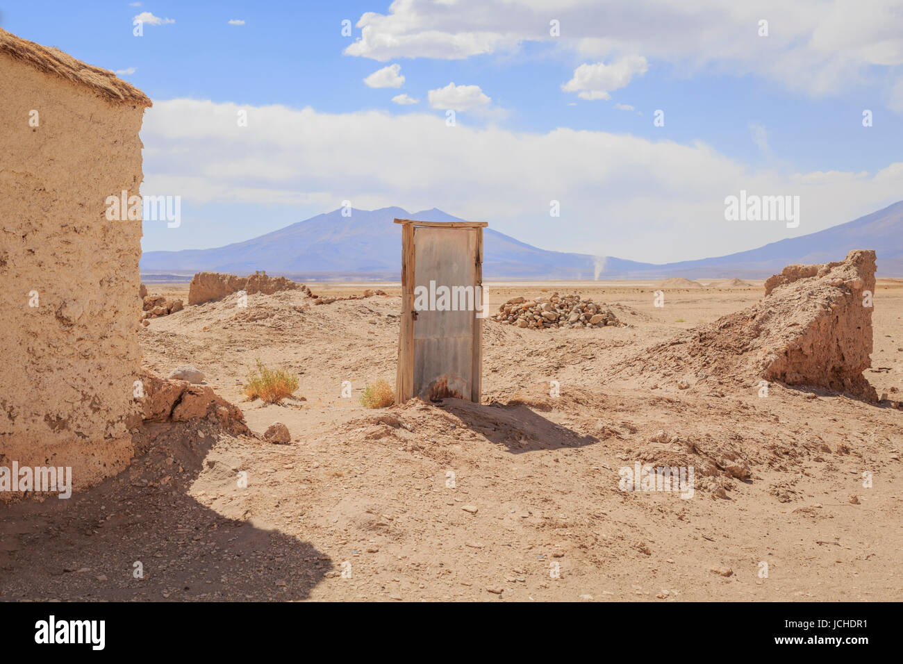 Julaca ist eine Ortschaft im Departamento Potosí im Hochland, Altiplano des südamerikanischen Anden-Staates Bolivien. Julaca ist Bahnstation und Stock Photo