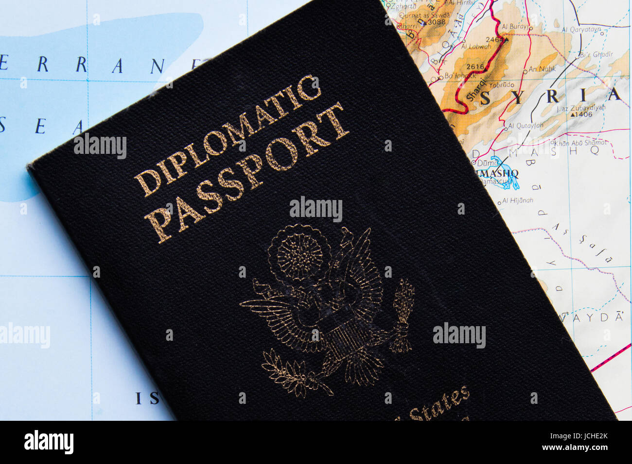 Diplomatic Passport of the United States of America Stock Photo