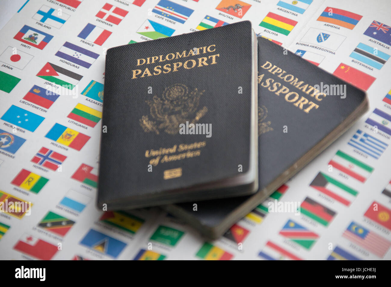 Diplomatic Passport of the United States of America Stock Photo