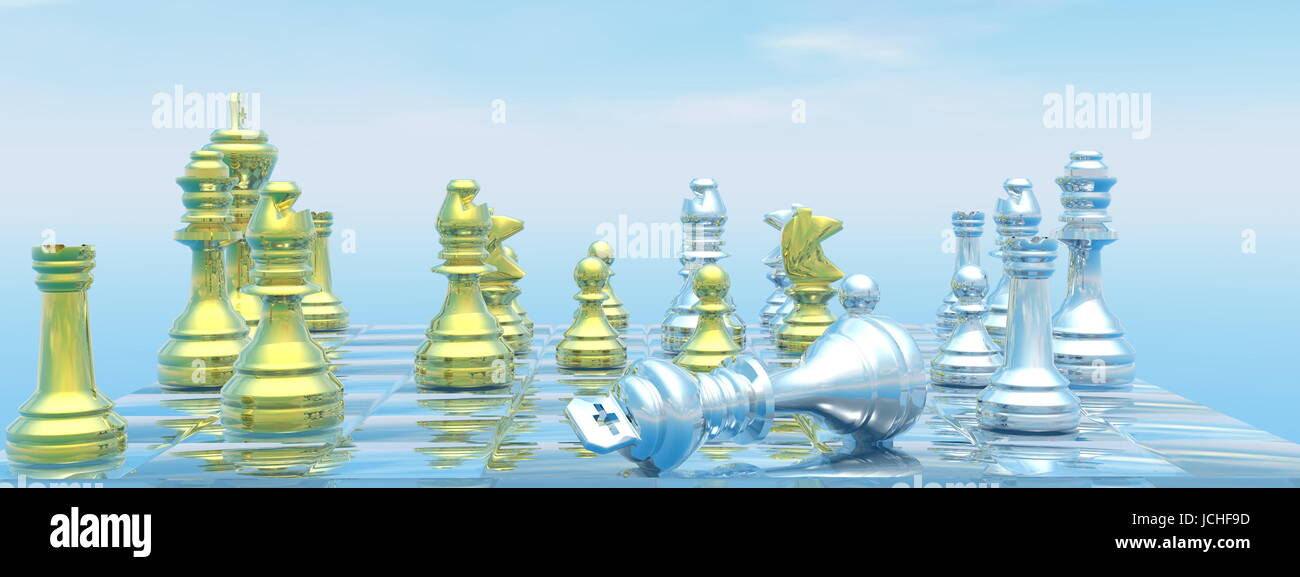 Blue chess pawn deciding which king to follow. Decision, loyalty