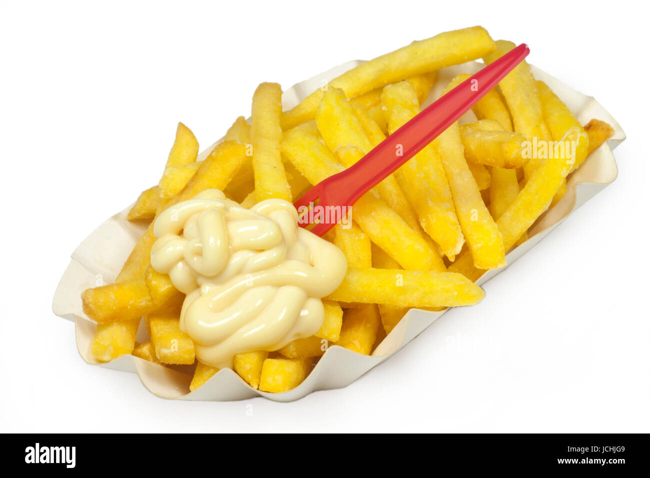 French fries on a paper plate on bright background Stock Photo Alamy