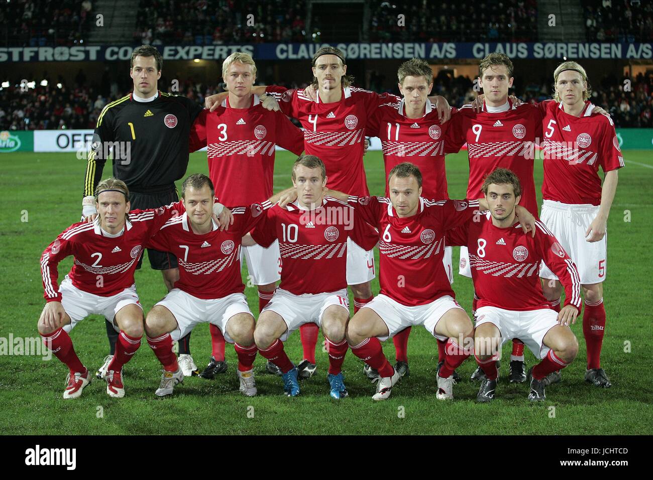 Denmark Team Denmark National Team Denmark V South Korea Blue Water Stadium Esjberg Denmark 14 November 2009 Gaa3424 Warning This Photograph May Only Be Used For Newspaper And Or Magazine Editorial Purposes May Not Be
