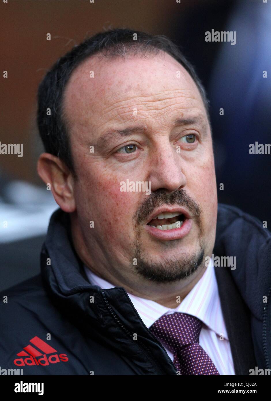 RAFA BENITEZ LIVERPOOL FC MANAGER BLACKBURN ROVERS V LIVERPOOL,BARCLAYS PREMIERSHIP EWOOD PARK, BLACKBURN, ENGLAND 05 December 2009 GAB5715     WARNING! This Photograph May Only Be Used For Newspaper And/Or Magazine Editorial Purposes. May Not Be Used For, Internet/Online Usage Nor For Publications Involving 1 player, 1 Club Or 1 Competition, Without Written Authorisation From Football DataCo Ltd. For Any Queries, Please Contact Football DataCo Ltd on +44 (0) 207 864 9121 Stock Photo