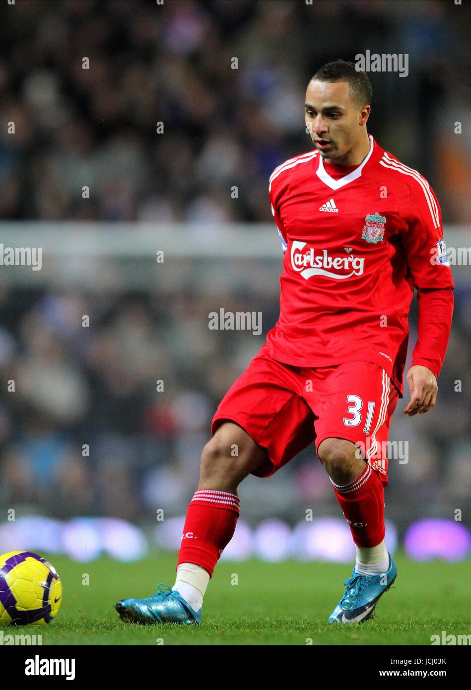 NABIL EL ZHAR LIVERPOOL FC BLACKBURN ROVERS V LIVERPOOL,BARCLAYS PREMIERSHIP EWOOD PARK, BLACKBURN, ENGLAND 05 December 2009 GAB5744     WARNING! This Photograph May Only Be Used For Newspaper And/Or Magazine Editorial Purposes. May Not Be Used For, Internet/Online Usage Nor For Publications Involving 1 player, 1 Club Or 1 Competition, Without Written Authorisation From Football DataCo Ltd. For Any Queries, Please Contact Football DataCo Ltd on +44 (0) 207 864 9121 Stock Photo