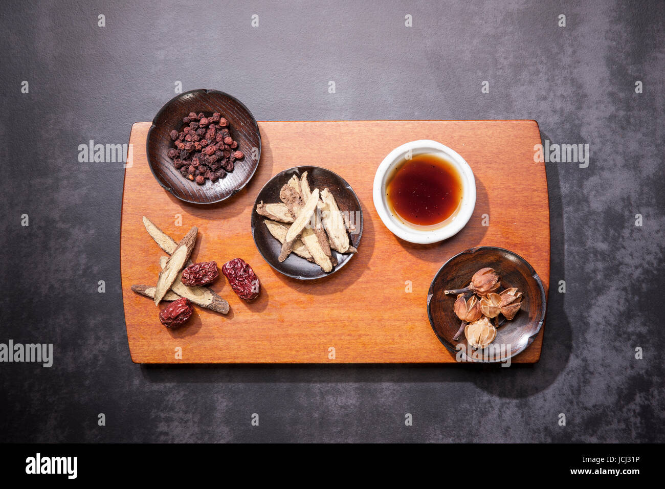 Traditional Korean medicine, jujube, licorice and omija Stock Photo Alamy