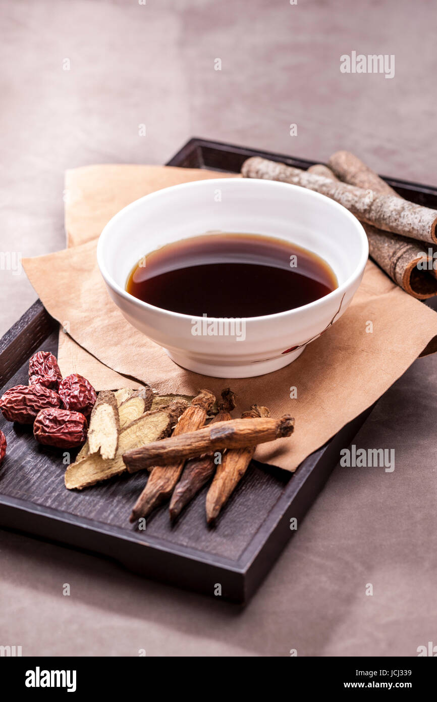 Traditional Korean medicine in a bowl Stock Photo Alamy