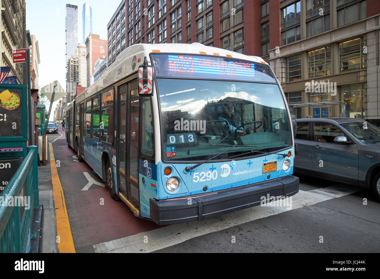 New York City MTA novabus lfs articulated bus USA Stock Photo - Alamy