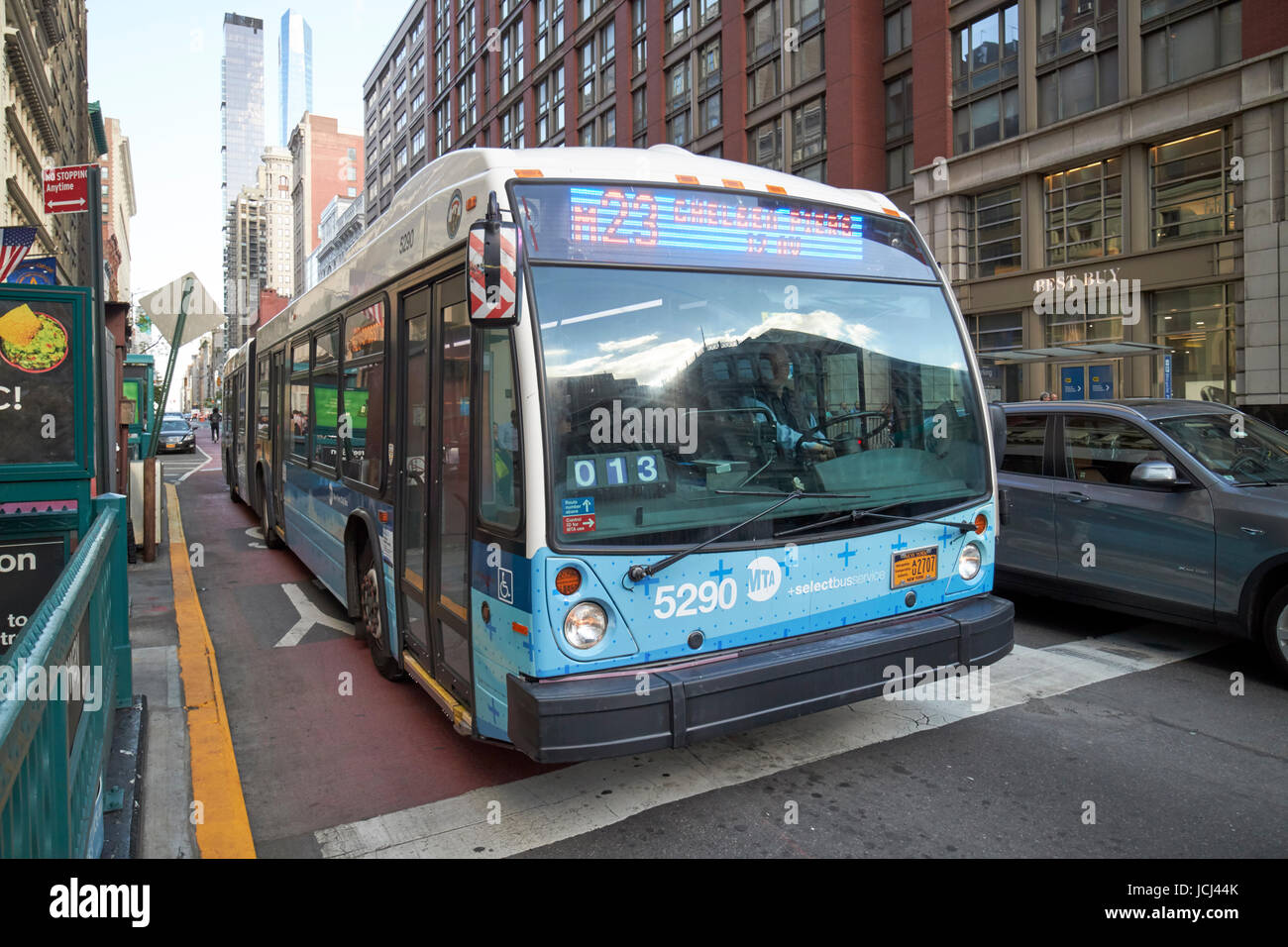 New York City MTA novabus lfs articulated bus USA Stock Photo