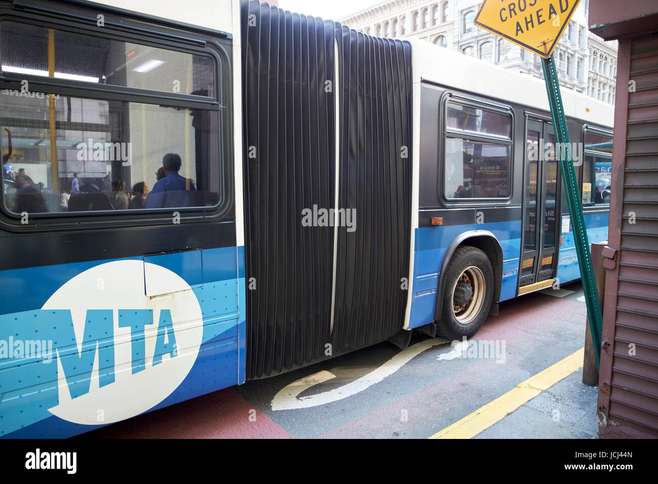 New York City MTA novabus lfs articulated bus USA Stock Photo