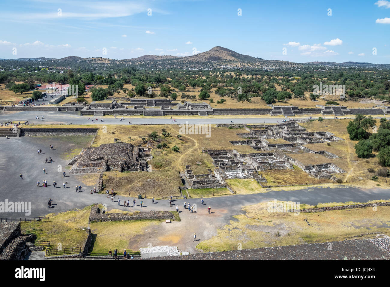 View from above of Teotihuacan Ruins - Mexico City, Mexico Stock Photo