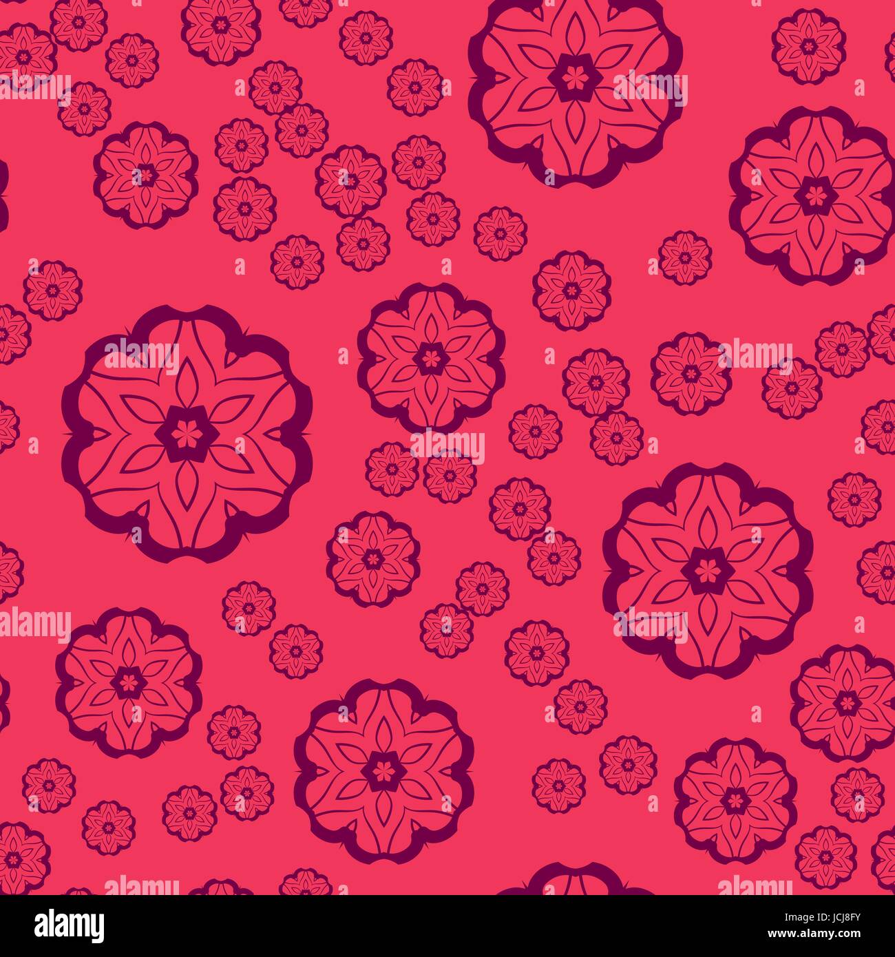 Seamless pattern , round shapes on pink background vector, seamless ...