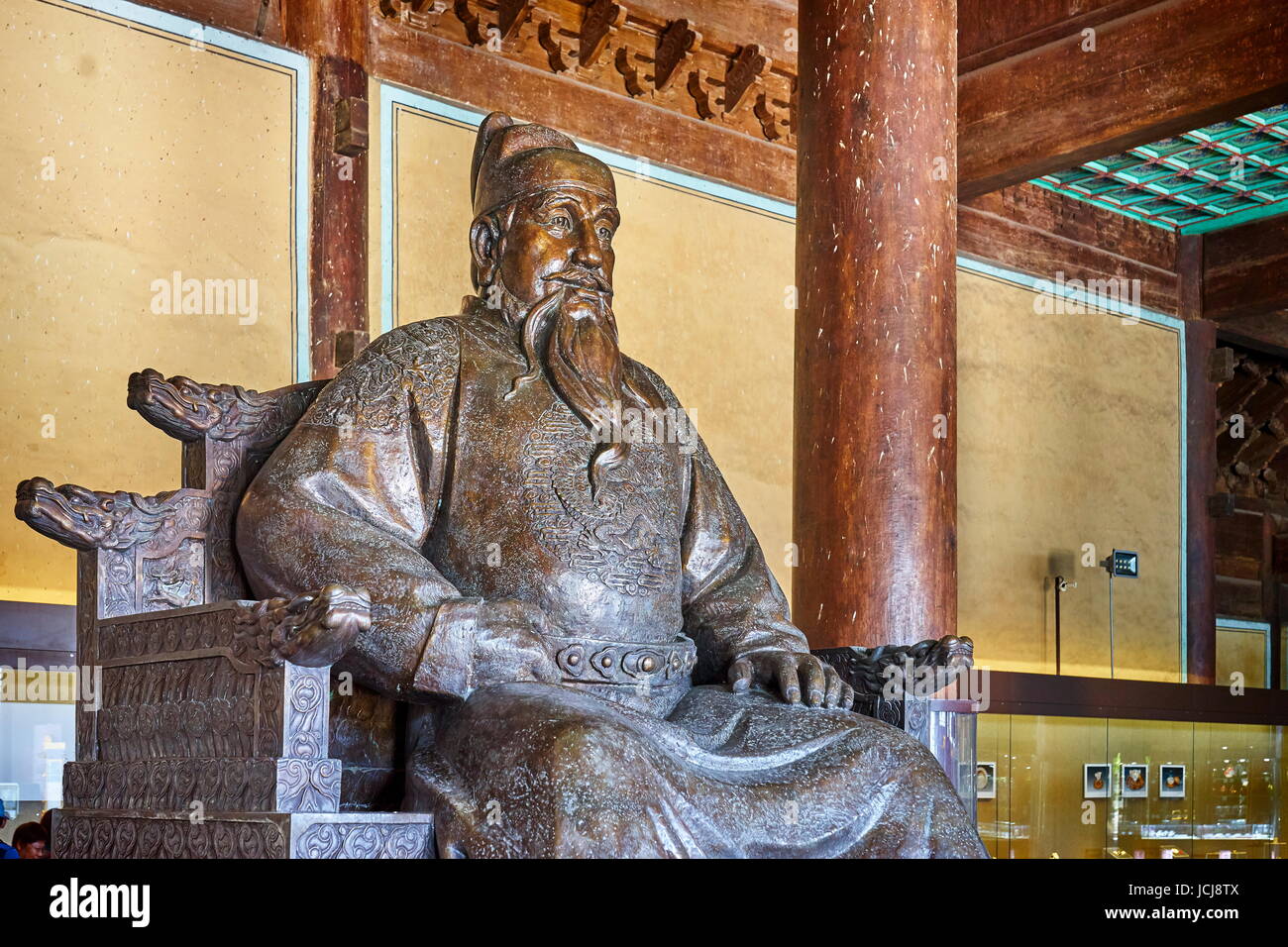 Ming Tombs, Statue of Emperor Yongle, Tomb Chang Ling, Beijing, China Stock Photo