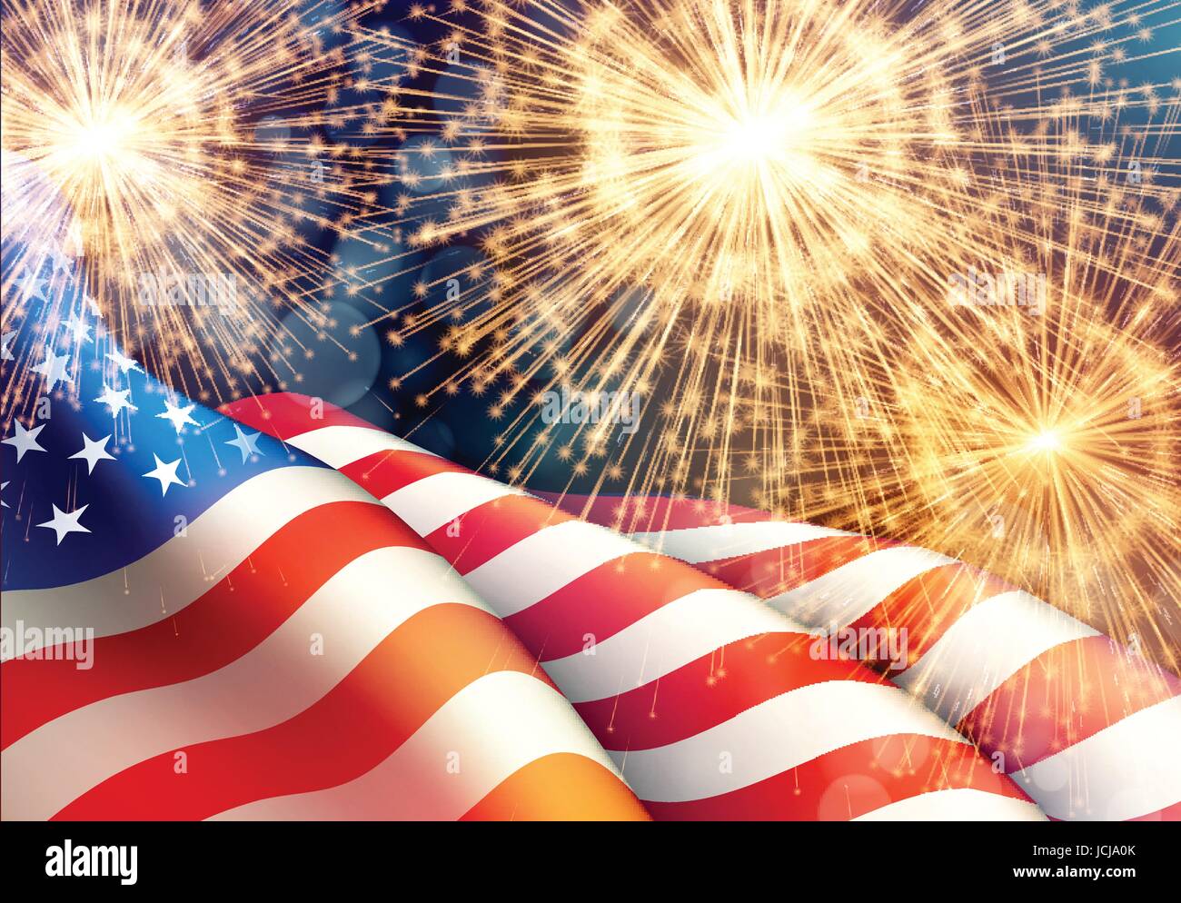 4th of july fireworks nashville flag