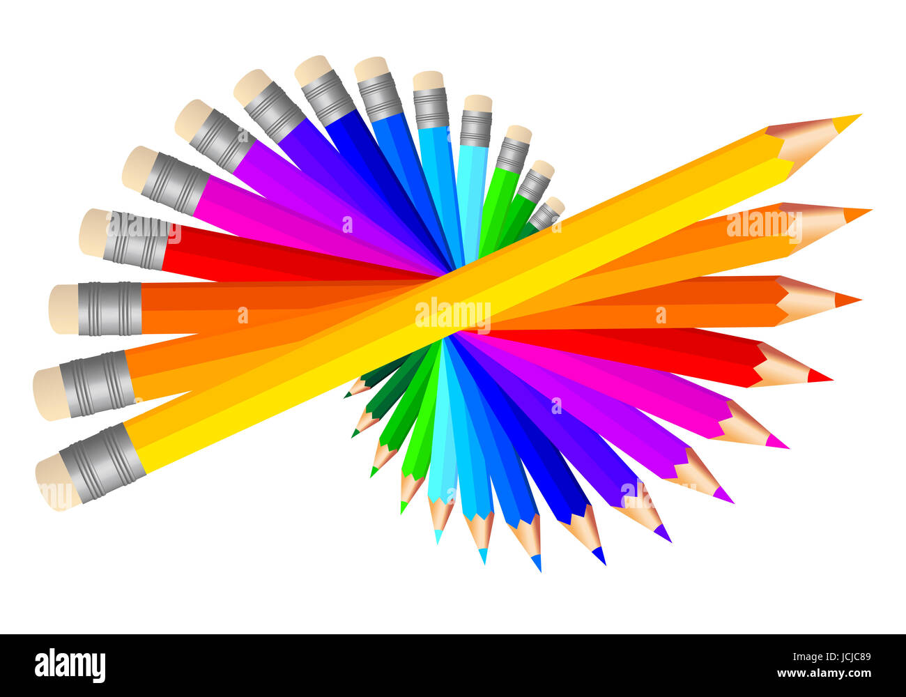 colored pencils, vector illustration Stock Photo Alamy