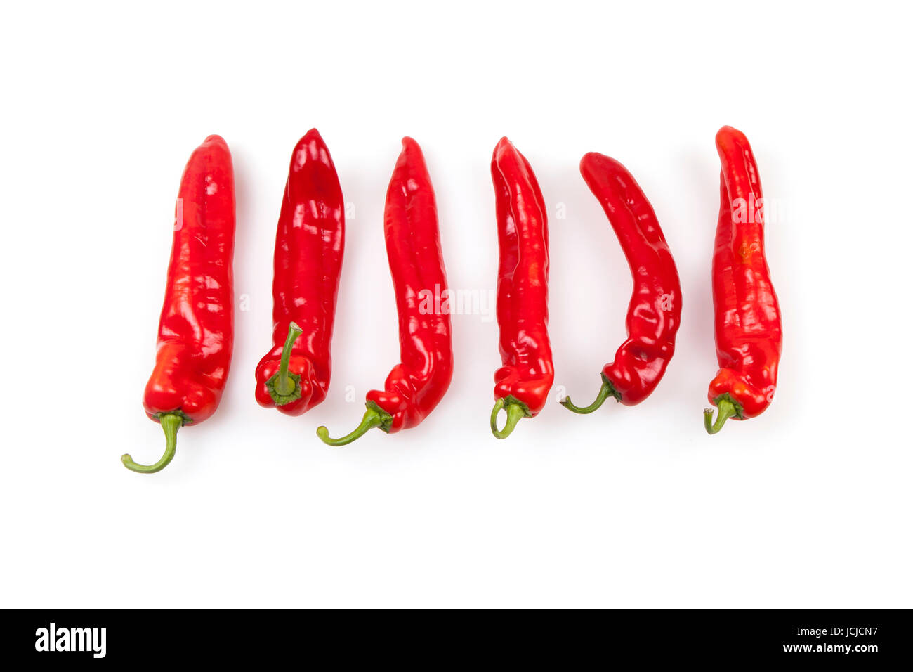 Red and spicy Paprika Chili Peppers Stock Photo