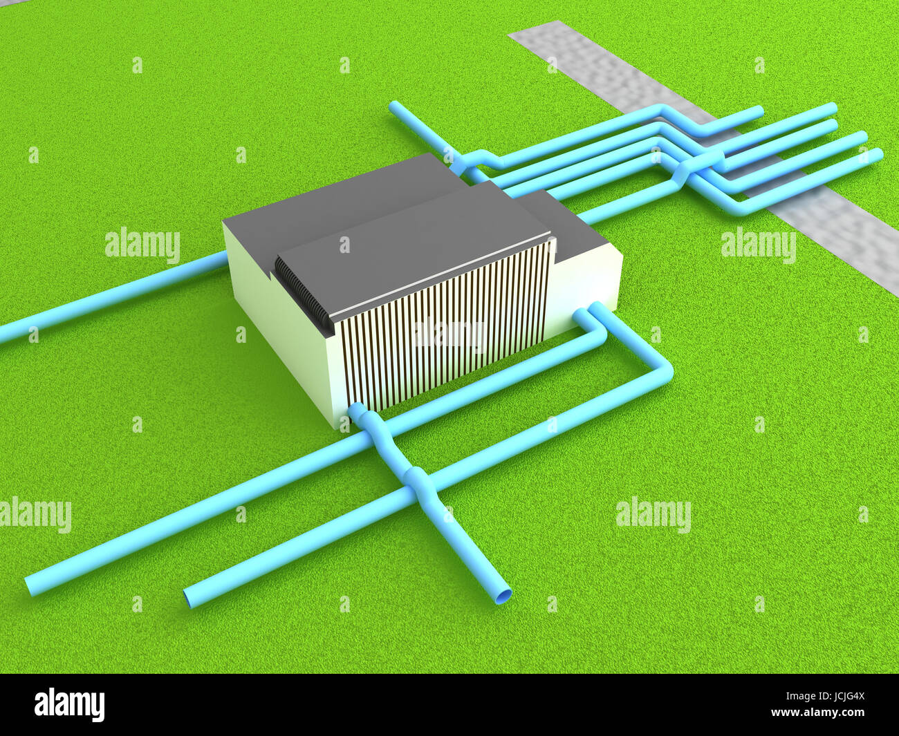 Illustration of Gas distribution station Stock Photo Alamy