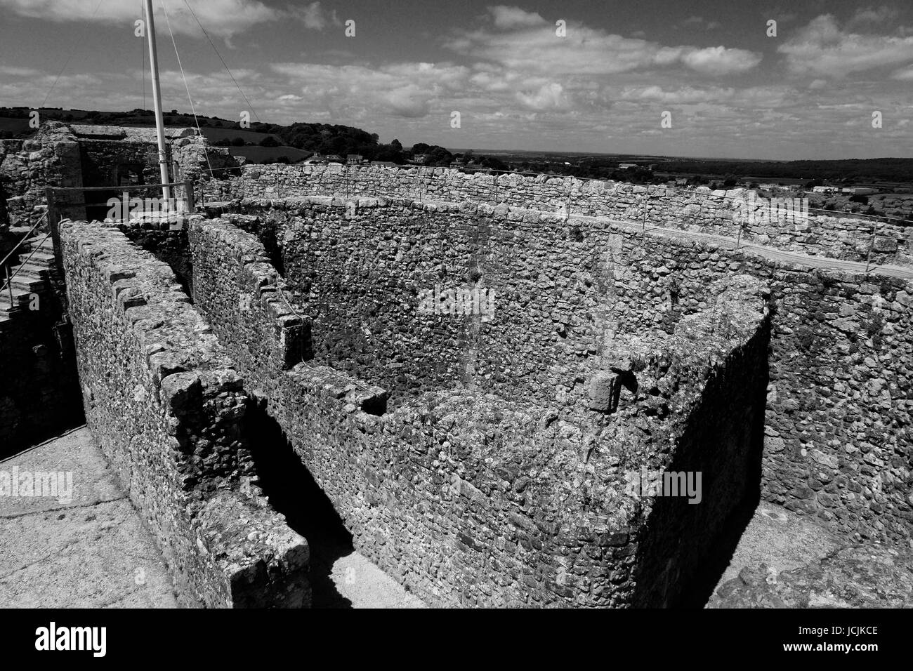 TOP OF SHELL KEEP WITH WELL Stock Photo - Alamy