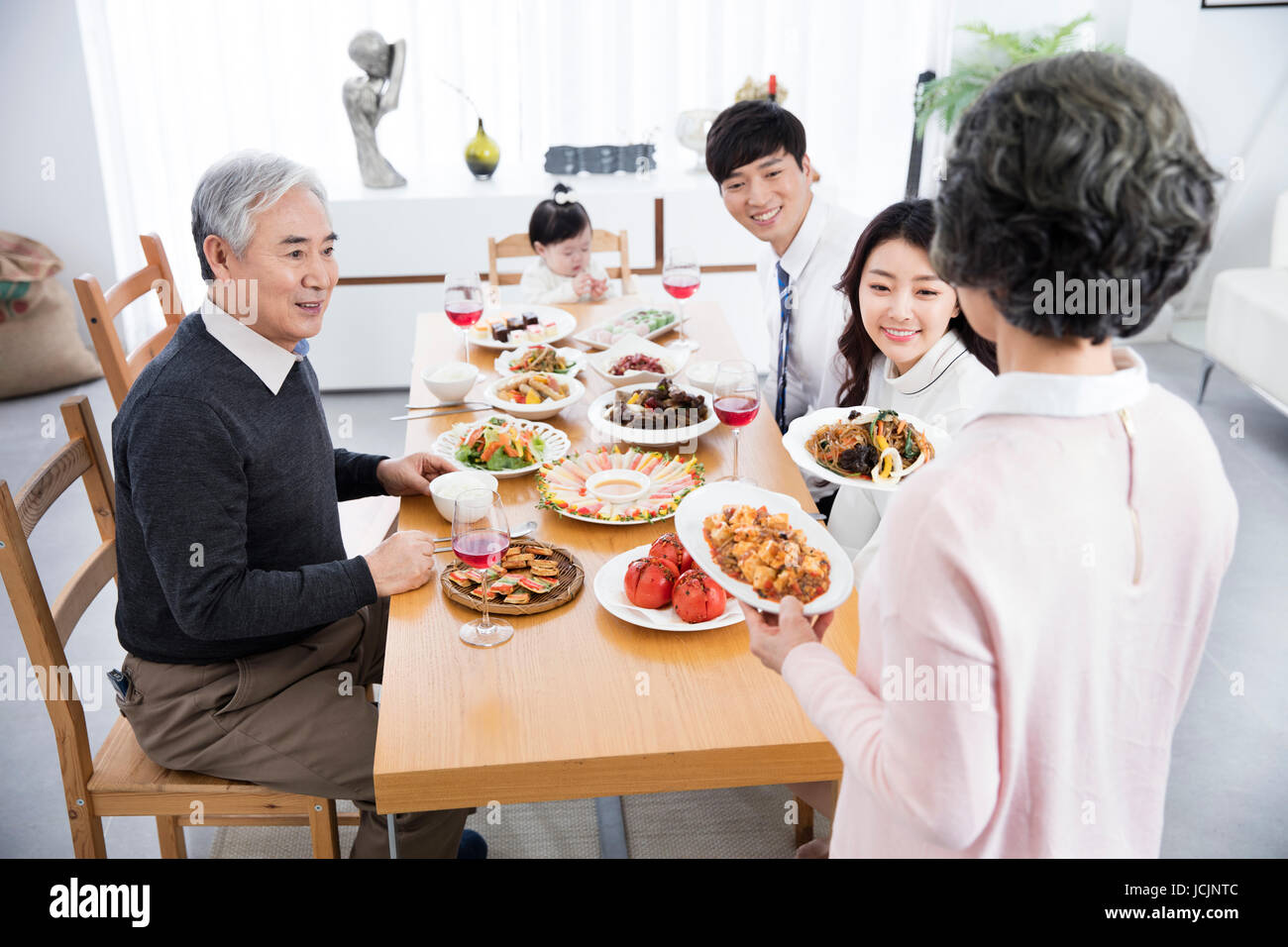 Lifestyle of harmonious family Stock Photo