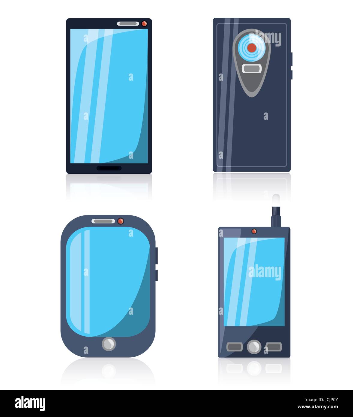 set differents design of smartphone technology Stock Vector Image & Art ...