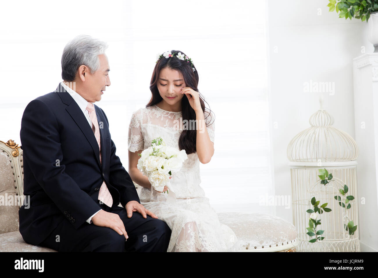 Loving father and his daughter to marry Stock Photo - Alamy