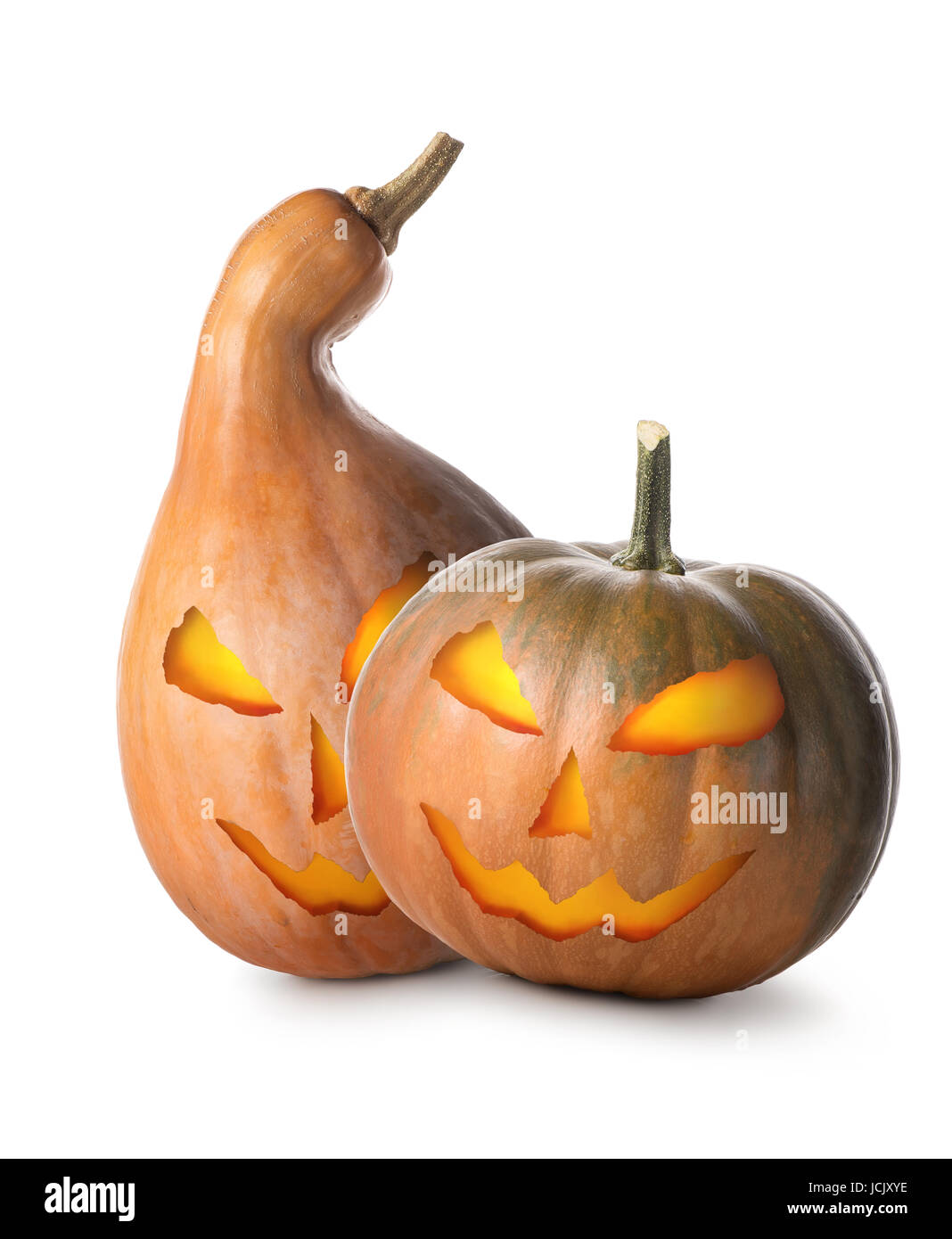 Halloween pumpkins isolated on a white background Stock Photo - Alamy