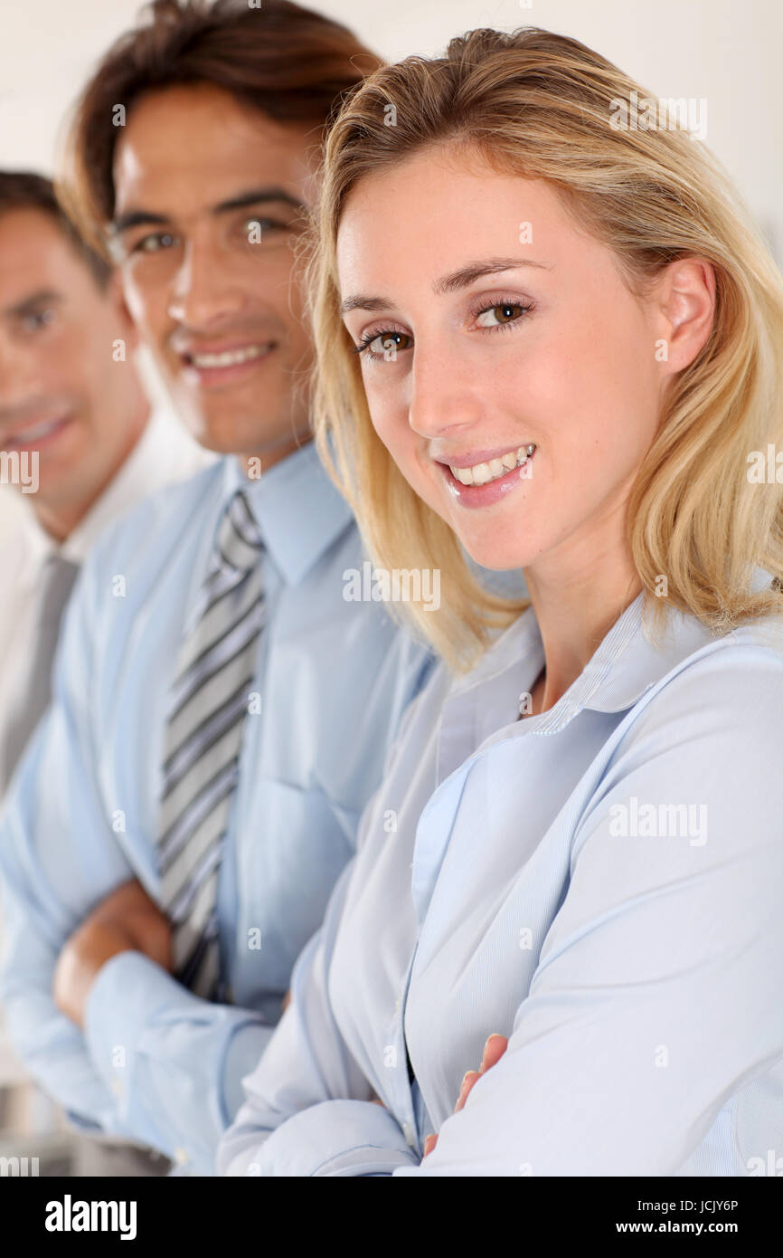 Portrait Of Smiling Business Team Stock Photo - Alamy