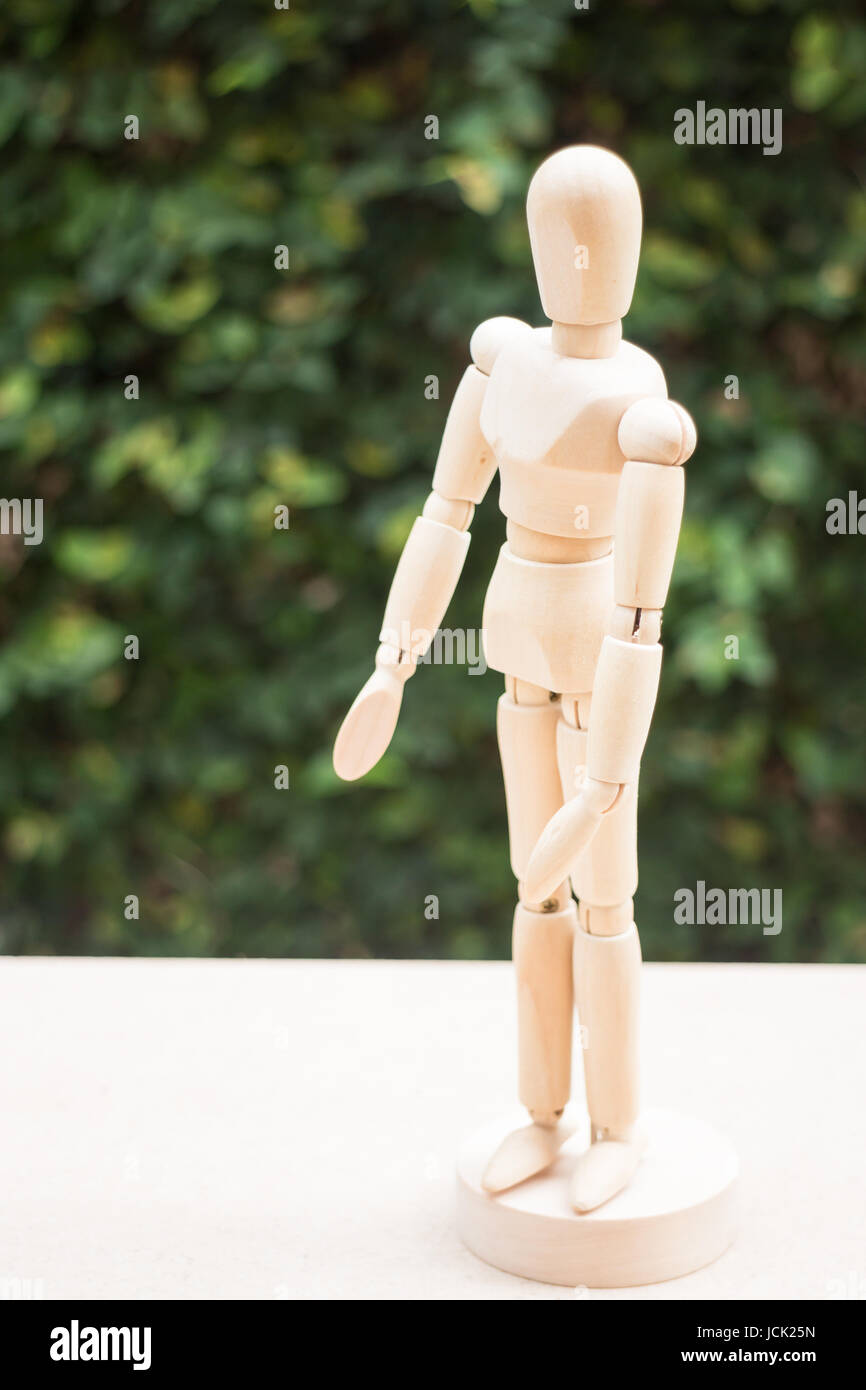Wooden mannequin art figurines in pairs Royalty Free Vector