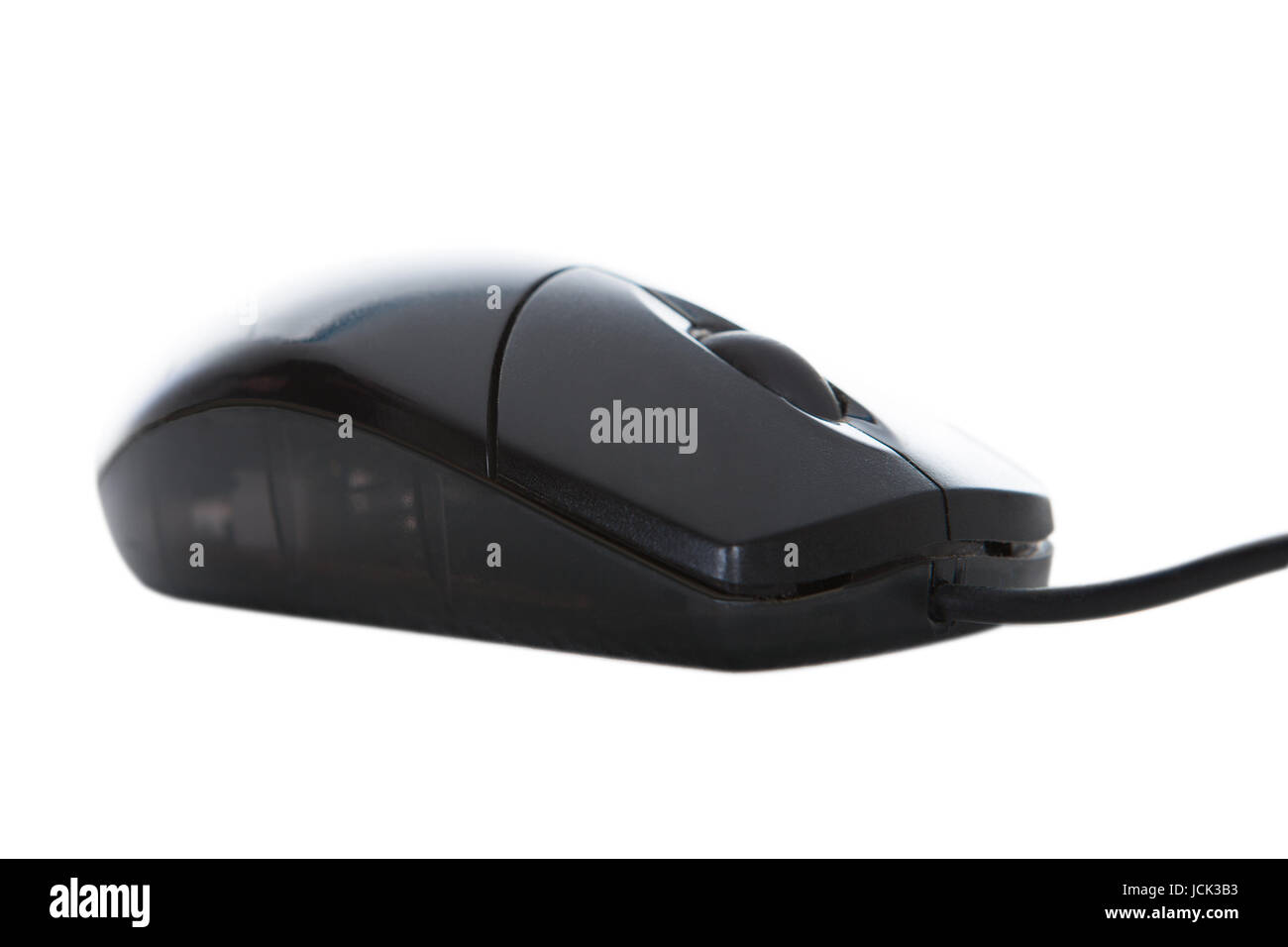 Wired computer mouse with a scroll wheel isolated on white conceptual ...