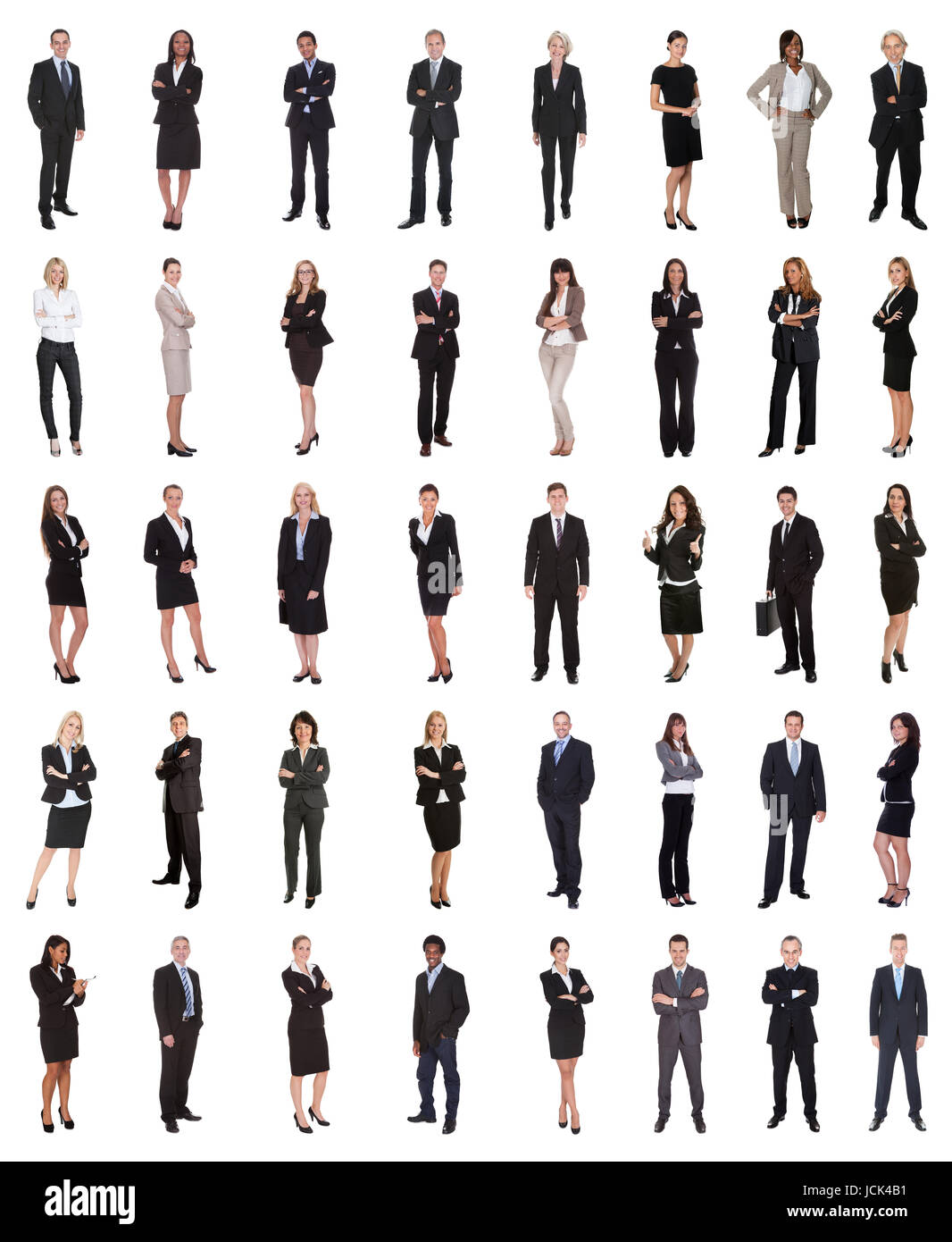 Group Of Multi Ethnic Business People Standing Over White Background ...