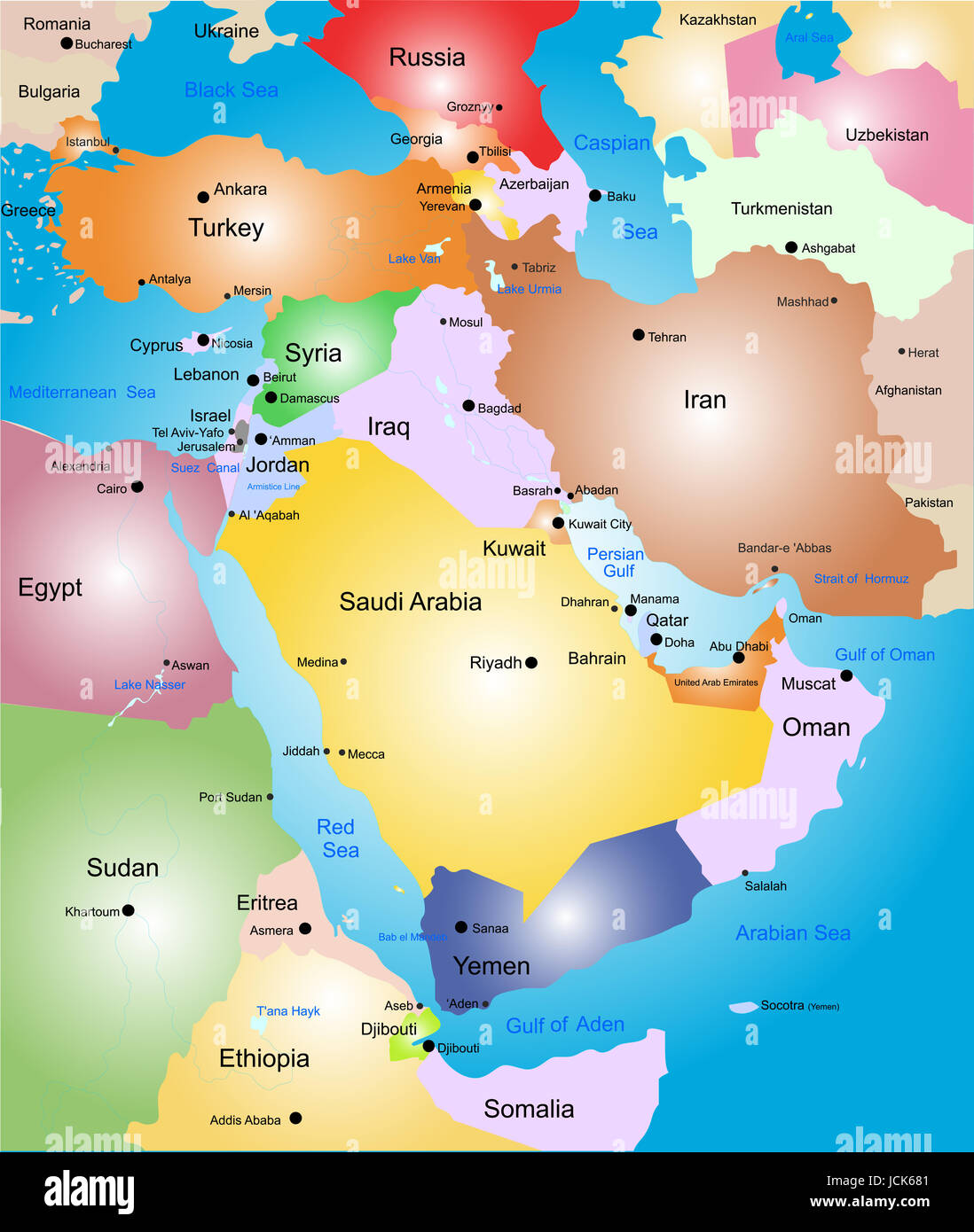 Middle East Map Countries