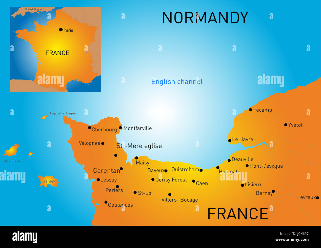 Normandy Map Europe