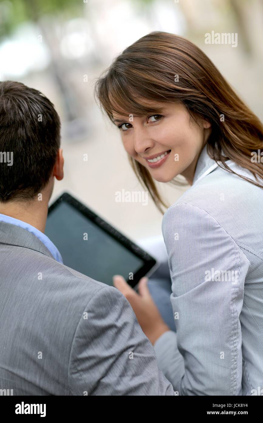 laughingly smilingly Stock Photo