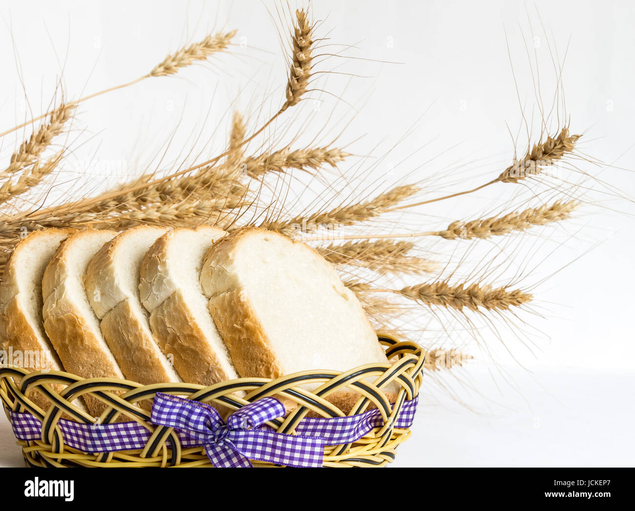 A loaf of bread on a white background Stock Photo - Alamy