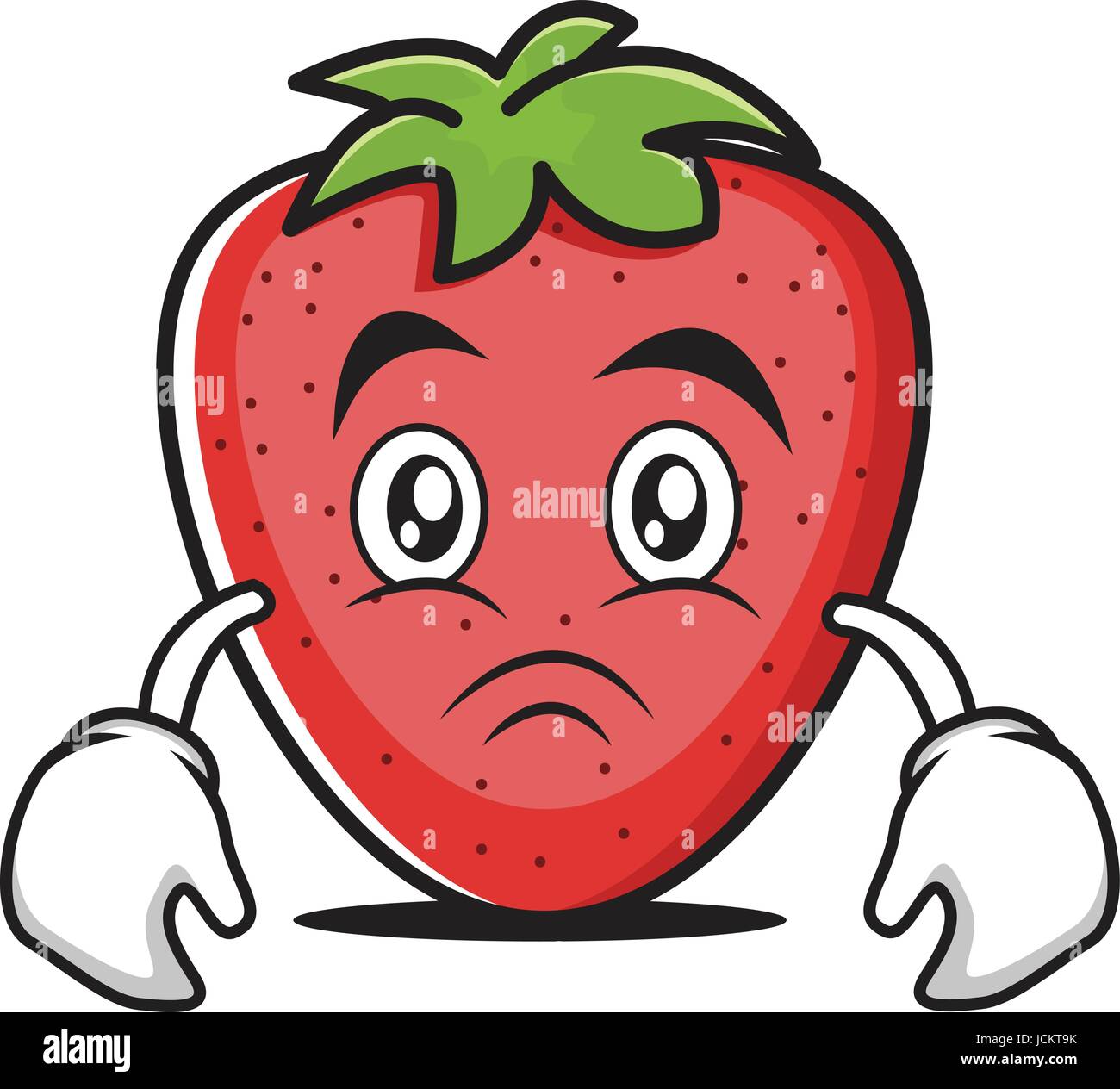 Moody strawberry character cartoon style vector illustration Stock ...