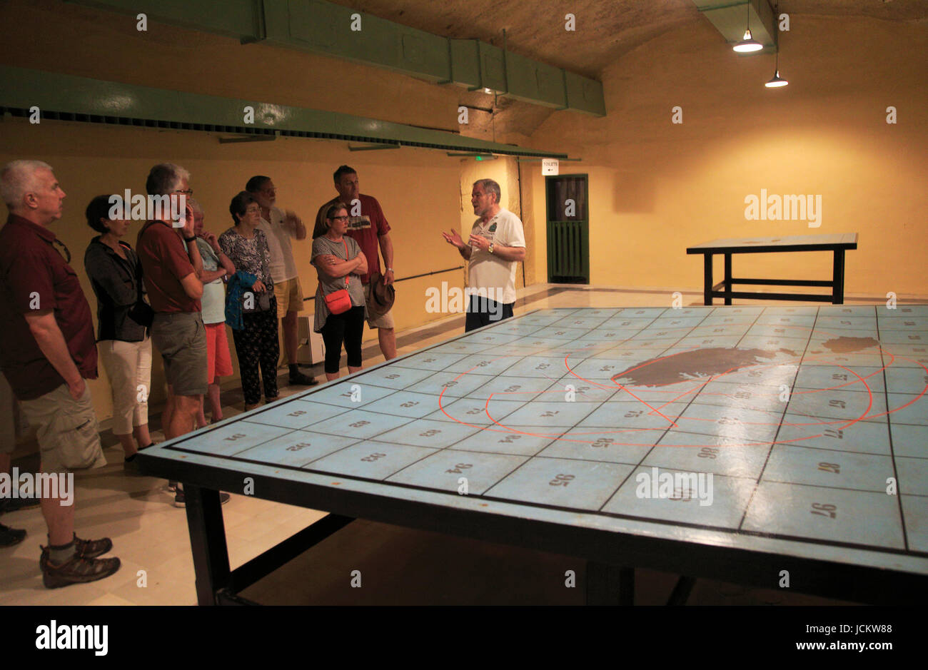 Guide And Wartime Map At Lascaris War Rooms Underground